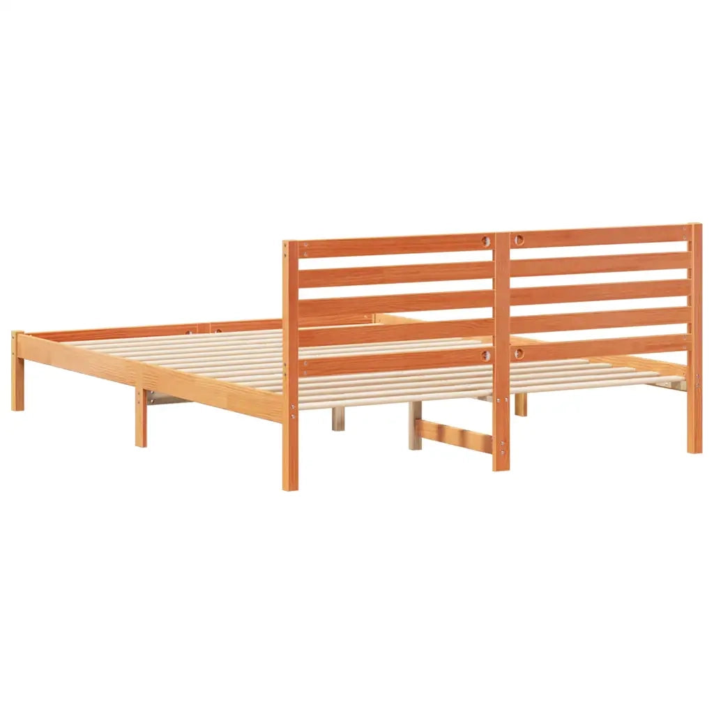 Struttura del letto Marrone cerato 160 x 210 cm Pino massello