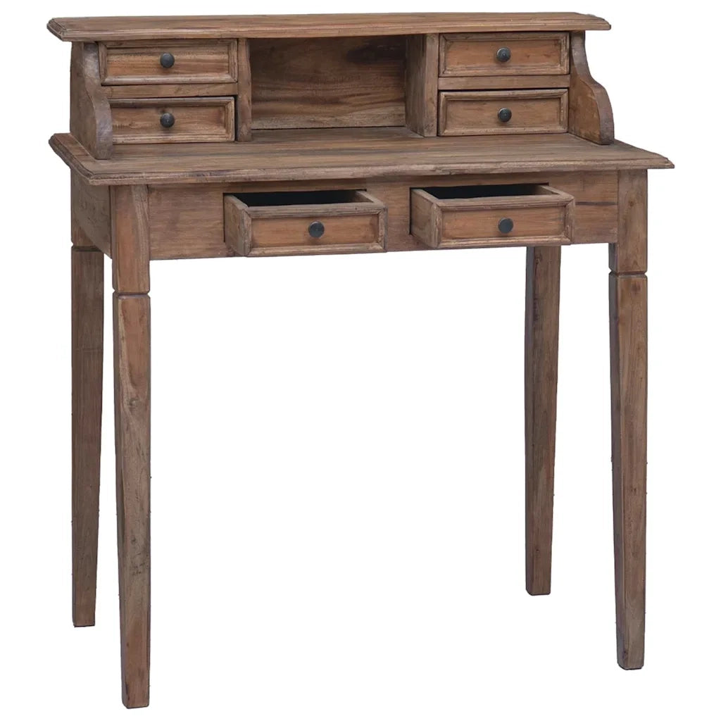 Scrivania con Cassetti 90x50x101 cm in Legno Massello di Mogano 283912