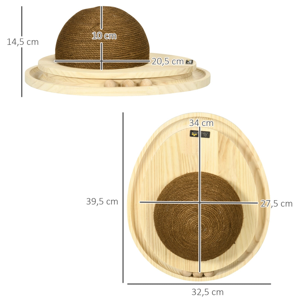Giocattolo Gatto Interattivo ¨C zephmum ¨C Legno Pino 39.5x32.5x14.5 cm
