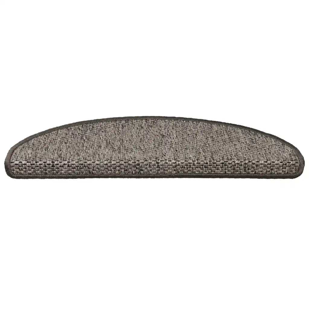 Tappeti Adesivi per Scale Sisal 15pz 65x21x4cm Grigio e Beige 326872