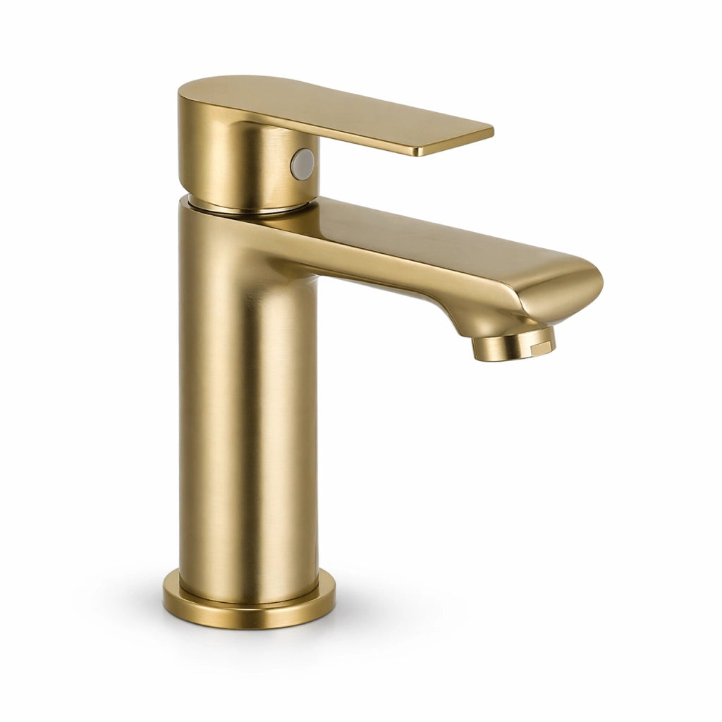 Miscelatore Rubinetto Oro Opaco Casa Bagno Lavabo Monocomando Moderno 94017