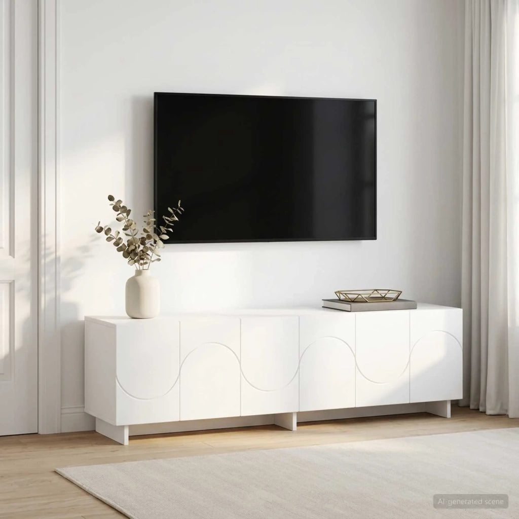 Supporto TV 140 x 34.5 x 40 cm Bianco Legno ingegnerizzato 8011576