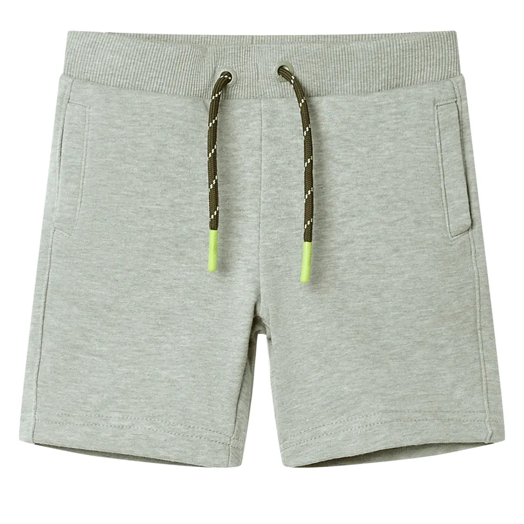 Pantaloncini per Bambini con Coulisse Cachi Chiaro MÃ©lange 140