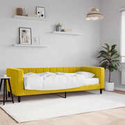 Divano Letto con Materasso-Sofa Letto-Daybed Giallo 80x200 cm in Velluto 264006
