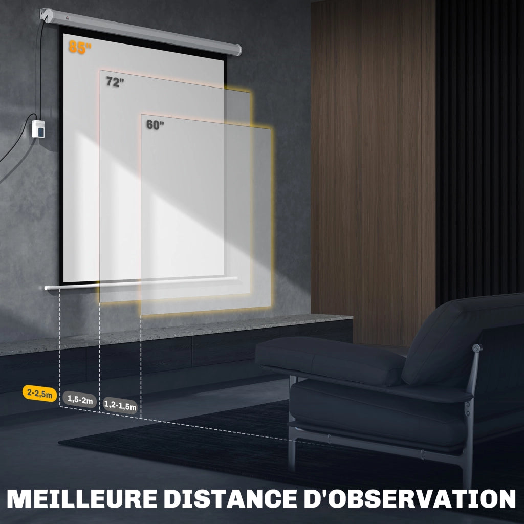 Schermo Proiezione Elettrico 85 Pollici ¨C Xylo ¨C 4K HD Motorizzato Parete Soffitto