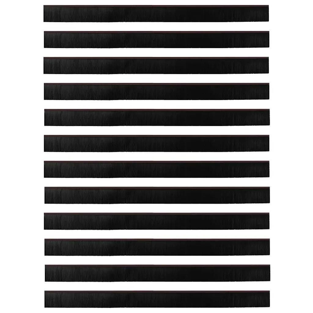 Spazzole per porte a vite 12 pcs Marrone 100 cm