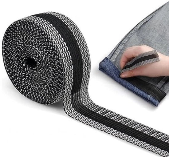 Tape per brochi e abbassamento di zoccoli - 10 metri - per ridurre la lunghezza dei pantaloni - 2,5 cm di larghezza - per tessuti o tende - per ridurre la lunghezza - panno di pizzo