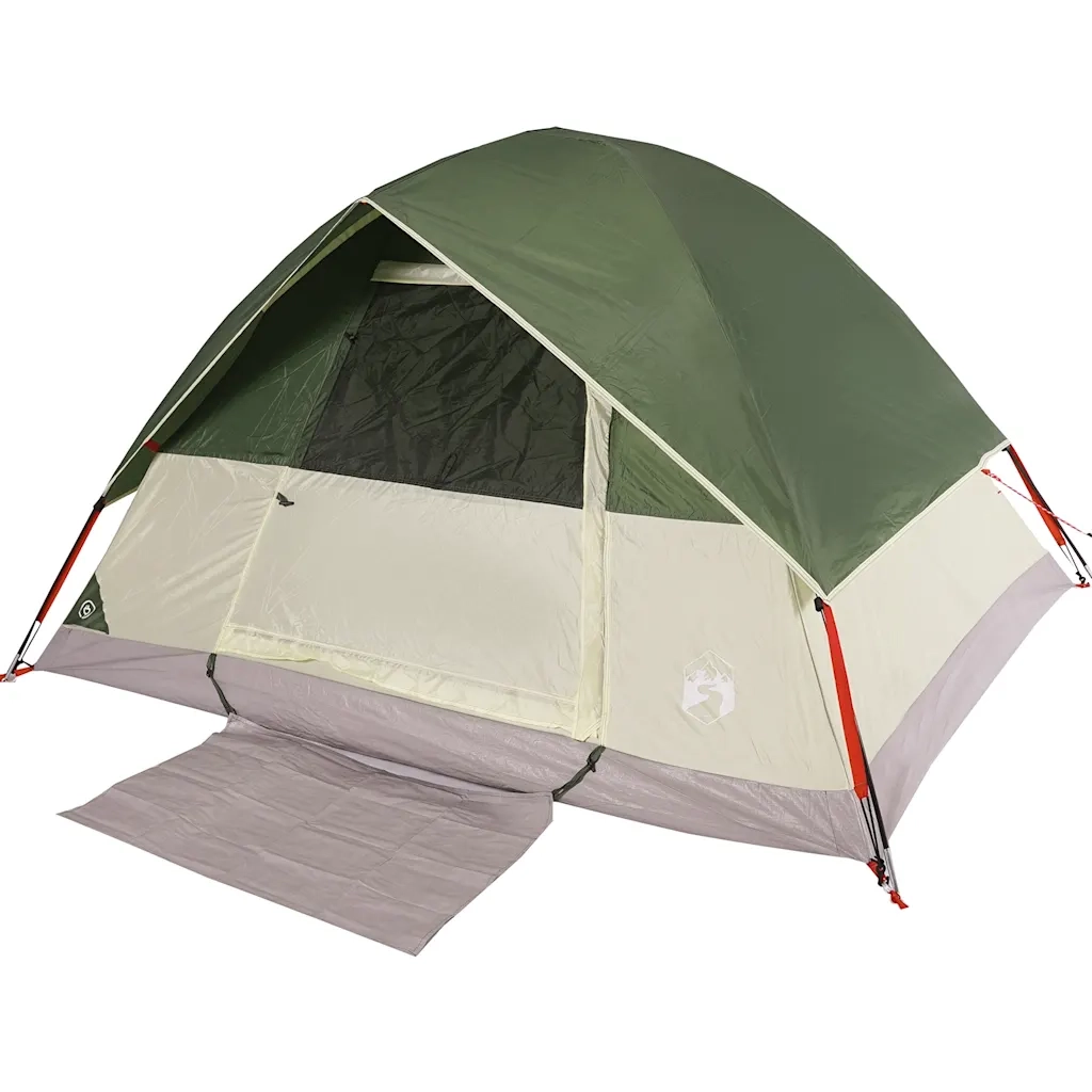 Tenda da Campeggio a Cupola per 3 Persone Verde Impermeabile 94695