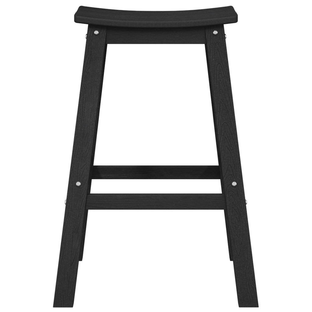 Sgabelli da Bar 2 pz Nero HDPE
