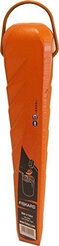 Fiskars 1000600 Cuneo da Spacco Elicoidale in Acciaio Forgiato Temprato 36-42 HRC con Testa Arrotondata e Zigrinature Antirimbalzo colore Arancione