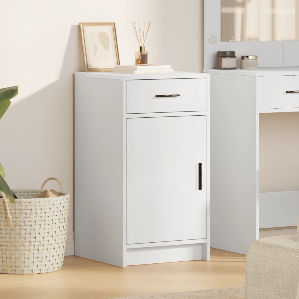 Credenza Bianca 40x41x75 cm Legno Ingegnerizzato