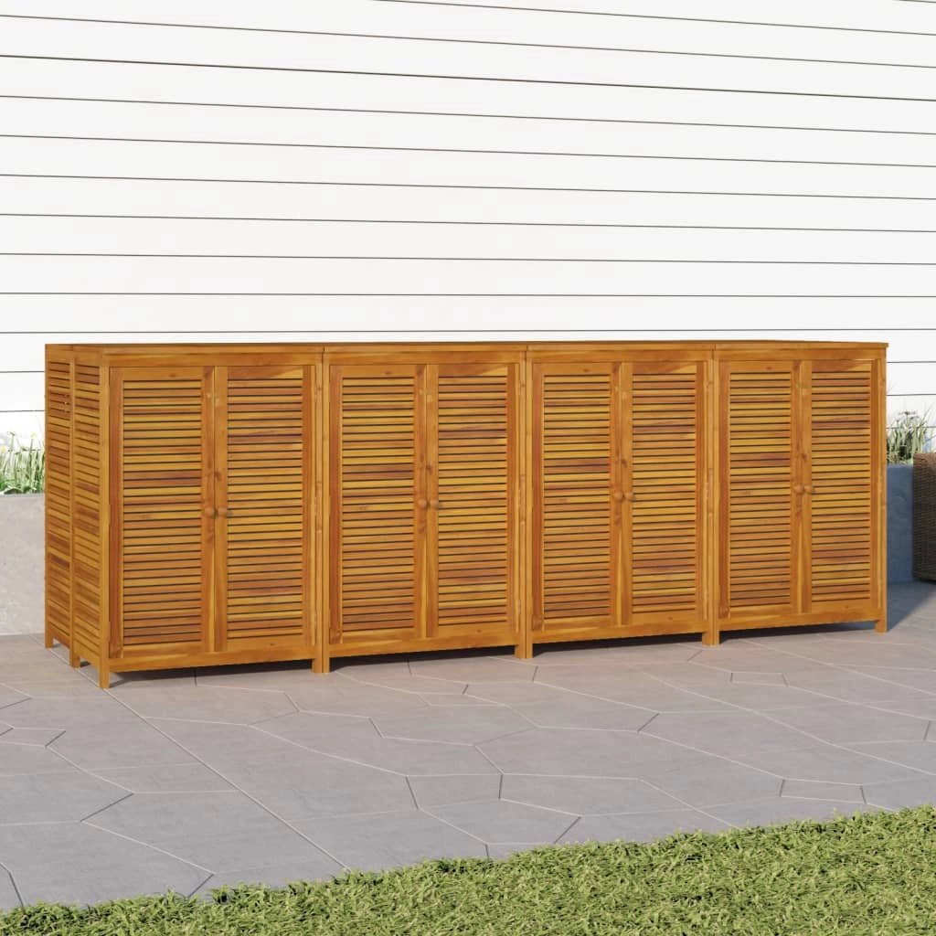 Baule/contenitore da giardino 280 x 87 x 104 cm legno massello di acacia 02_0013027