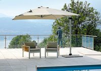 Ombrellone da Giardino Decentrato in Alluminio 3x3m Vorghini Grigio Chiaro