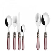 ALADDIN Ghiera Argento Anticato, Posate Set 50 pz, Scatola