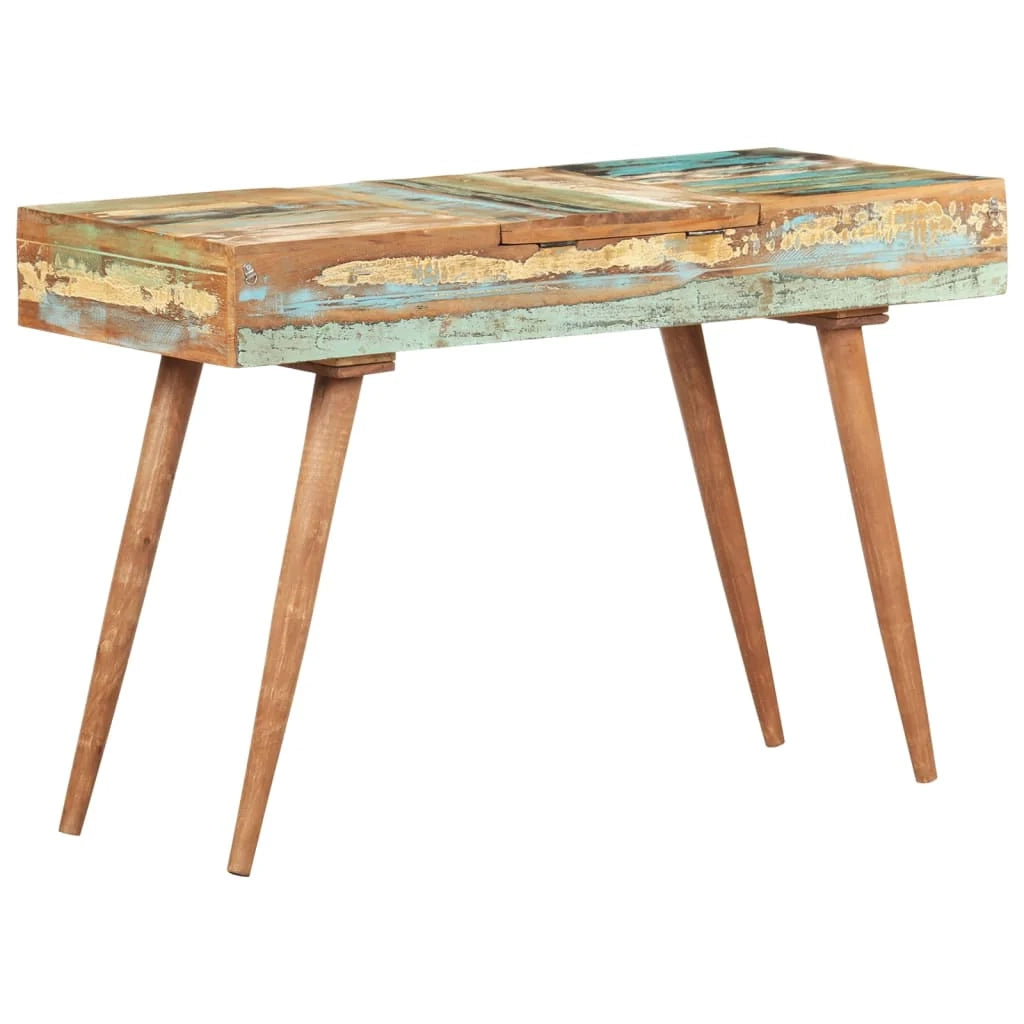 Toeletta con specchio tavolo da trucco 112 x 45 x 76 cm legno massello di recupero 02_0006357