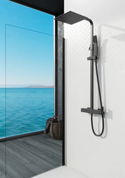 Colonna doccia quadrata con miscelatore INVERTER - cromo