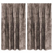 Tende in Velluto 2 pz Cappuccino 140 x 140 cm Velluto