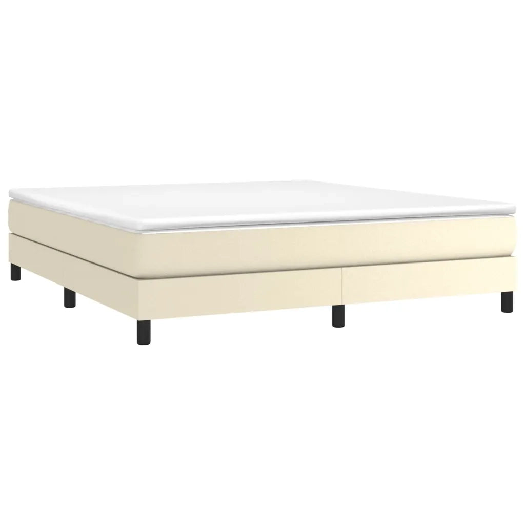 Giroletto a Molle con Materasso Crema 180x200 cm in Similpelle 3144275