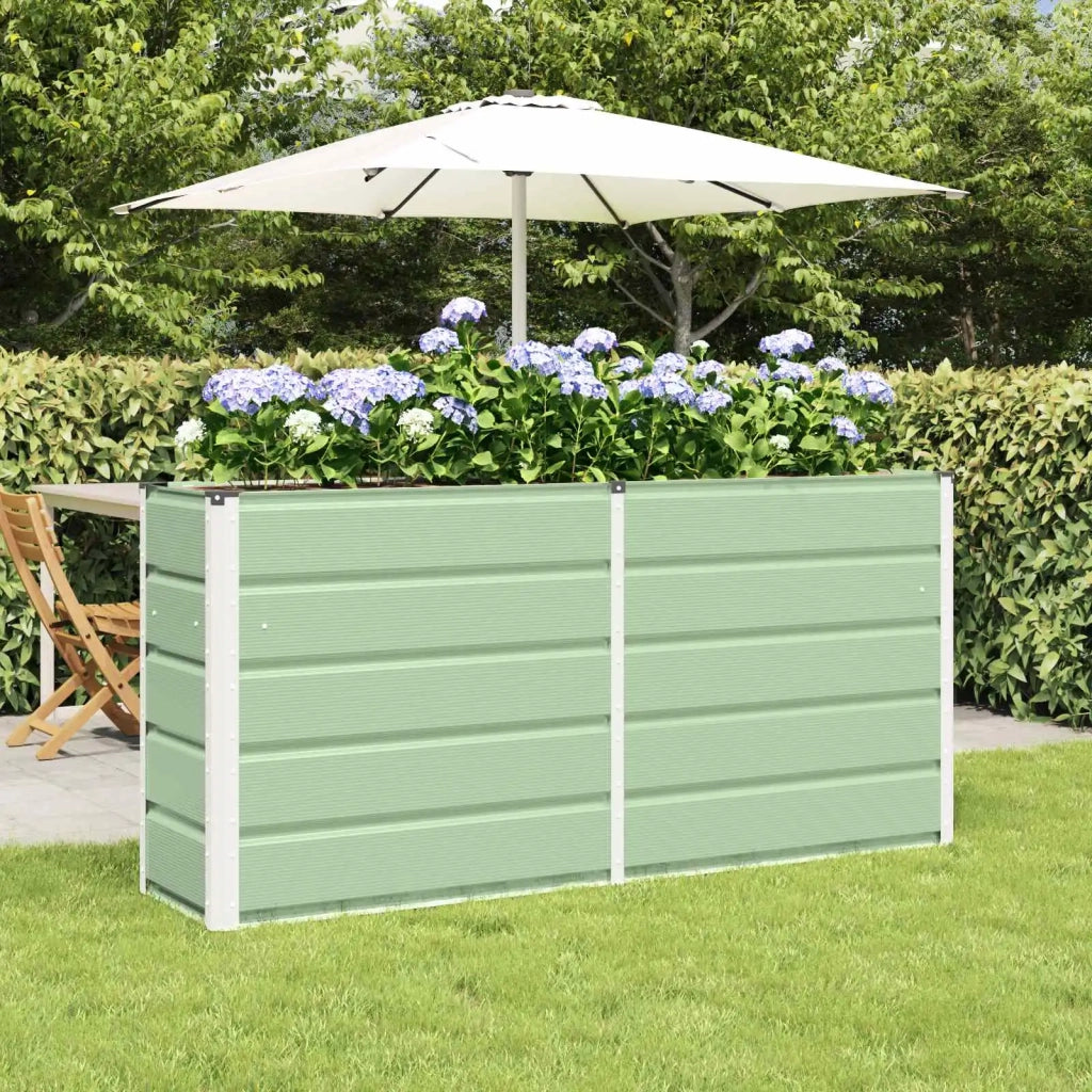 Fioriera | Cassetta per fiori | Vaso Verde 160 x 40 x 75 cm Acciaio