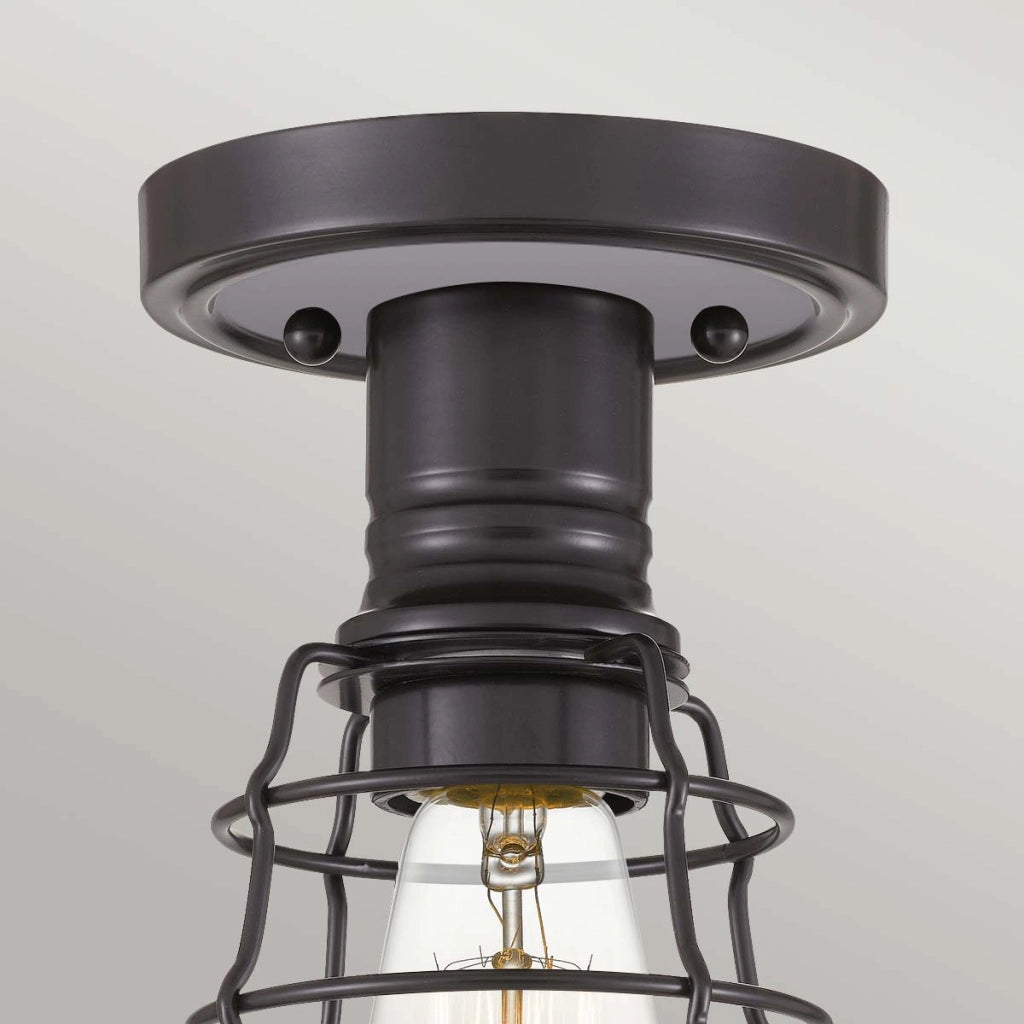 Plafoniera industriale bronzo palladiano Mixon E27 Quoizel