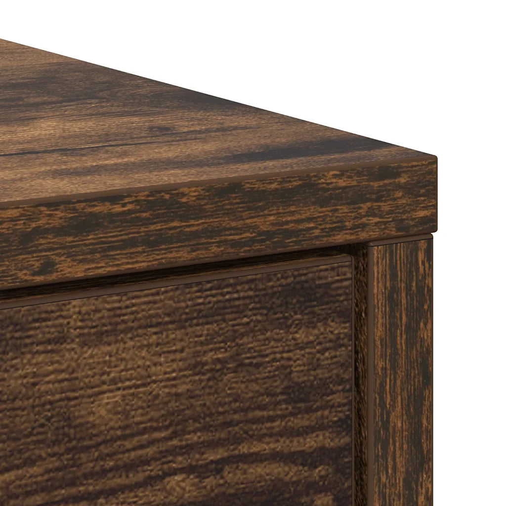Credenza con Cassetti e Ante Rovere Fumo 70,5x34x74,5 cm 861845
