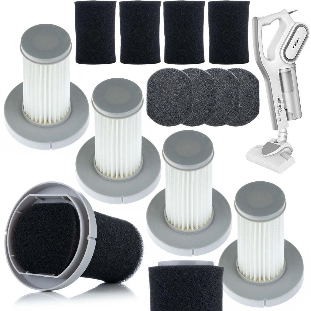 Set Filtri di Ricambio per Aspirapolvere compatibile con Deerma DX700 DX700S – 4 Filtri Principali + 4 Filtri in Schiuma