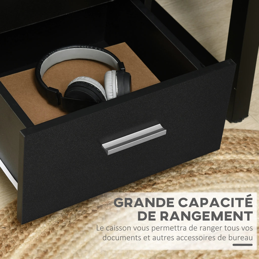 Cassettiera ufficio con rotelle 3 cassetti ¨C Xylo ¨C nero 40x40x61,5 cm
