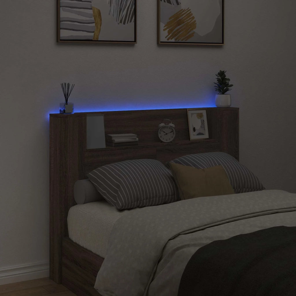 Testiera Letto Rovere Marrone Legno ingegnerizzato