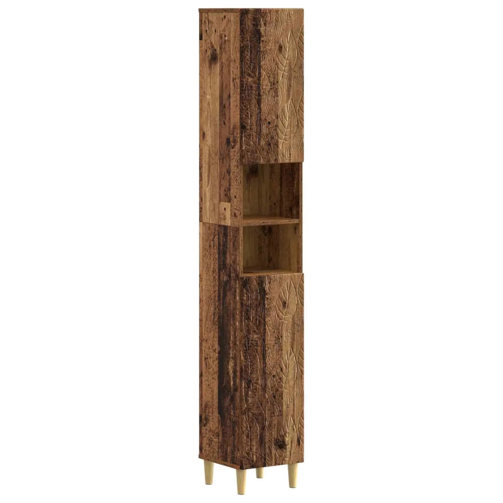 Armadio da Bagno con Ripiano Aperto DELFT Legno antico 897043
