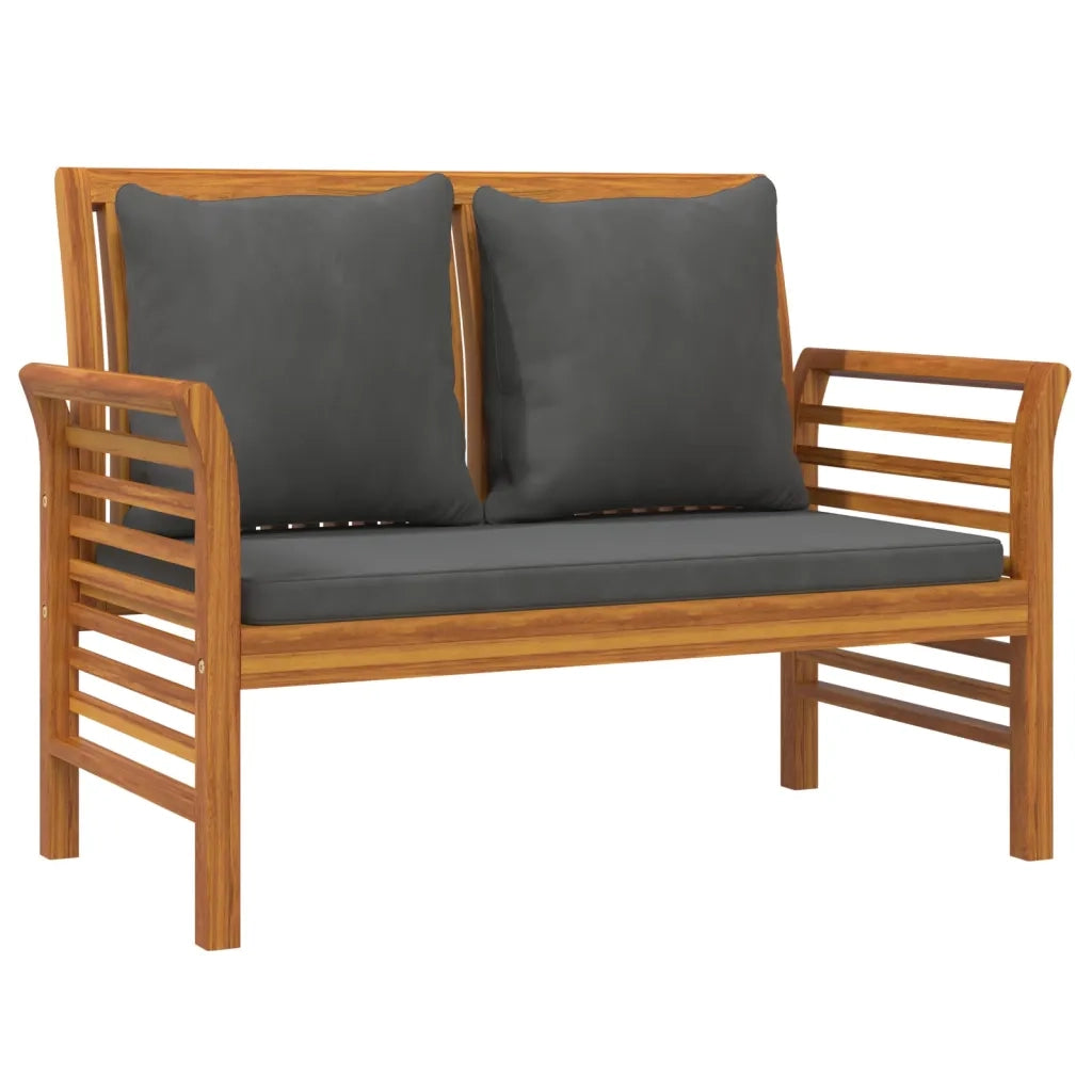 Set Mobili da Giardino 3pz con Cuscini Legno Massello di Acacia 3058099