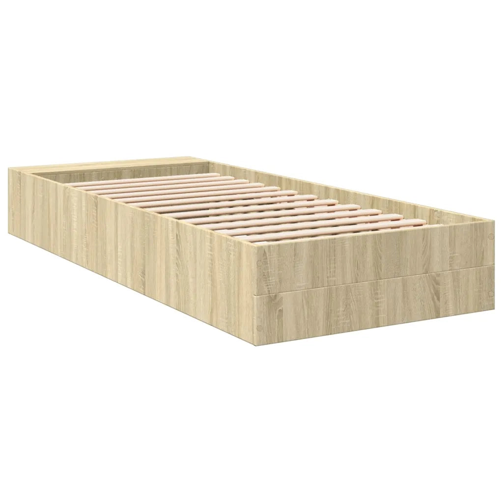 Giroletto-Struttura Letto Rovere Sonoma 75x190 cm in Legno Multistrato 964520