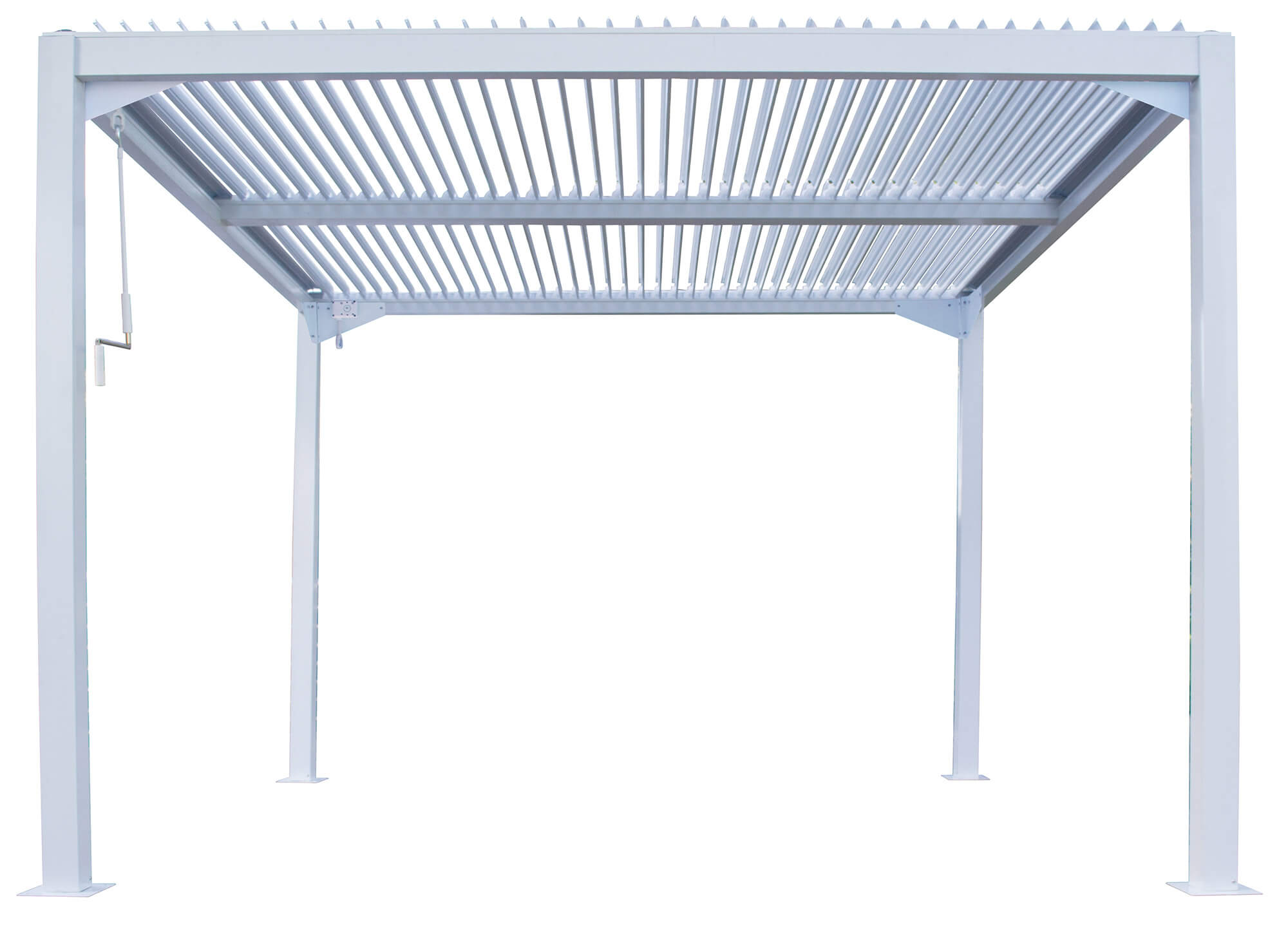 Pergola da Giardino 3x3m in Alluminio Bianco