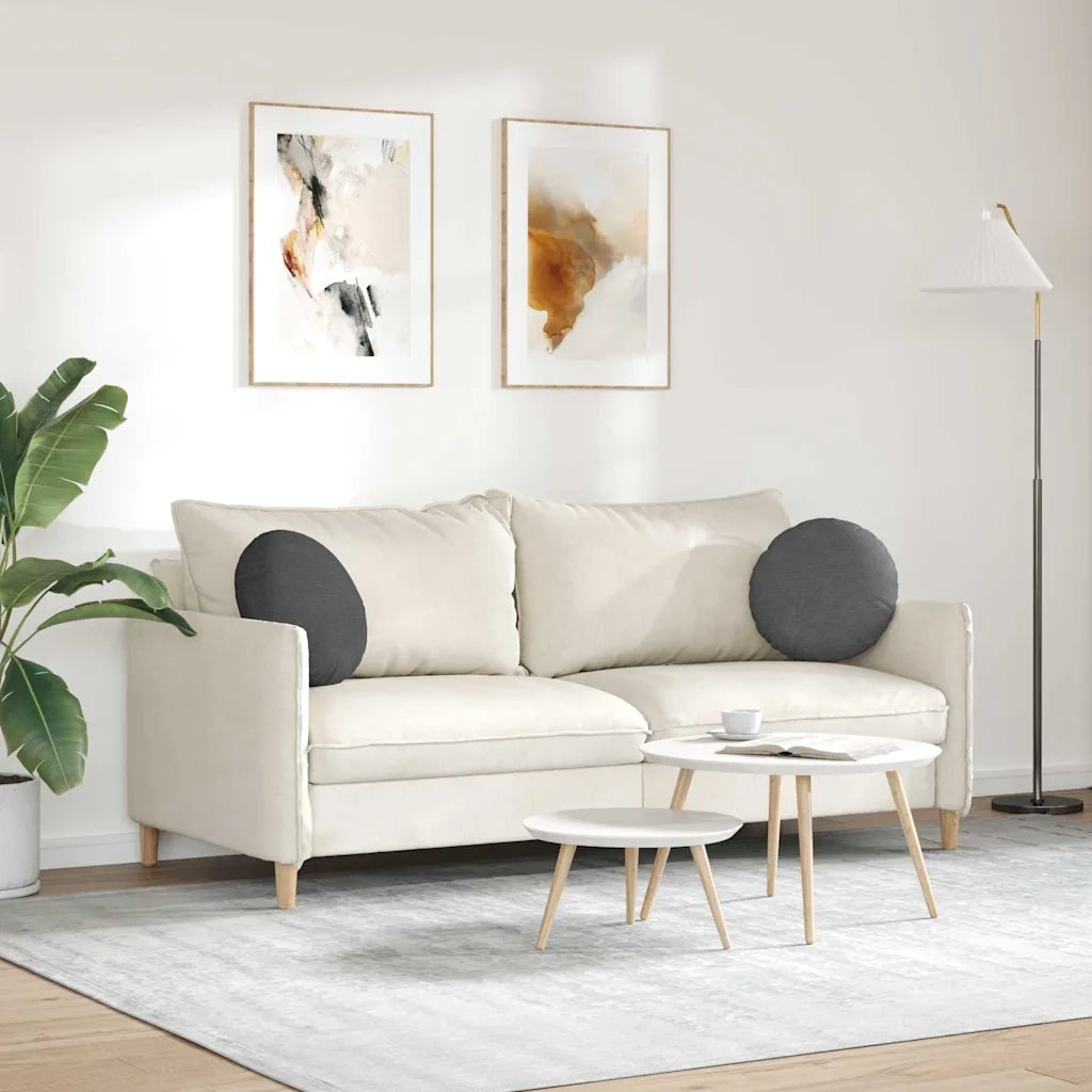 Cuscini per Seduta 2 pcs Grigio scuro Ø 40 cm Tessuto in Cords 42014150