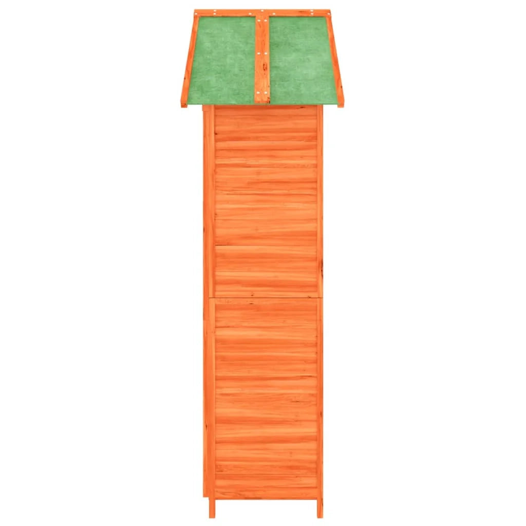 Casetta da giardino baita ripostiglio casetta da esterno robusta casetta per attrezzi 89 x 52,5 x 175 cm legno di pino massiccio marrone 02_0022425