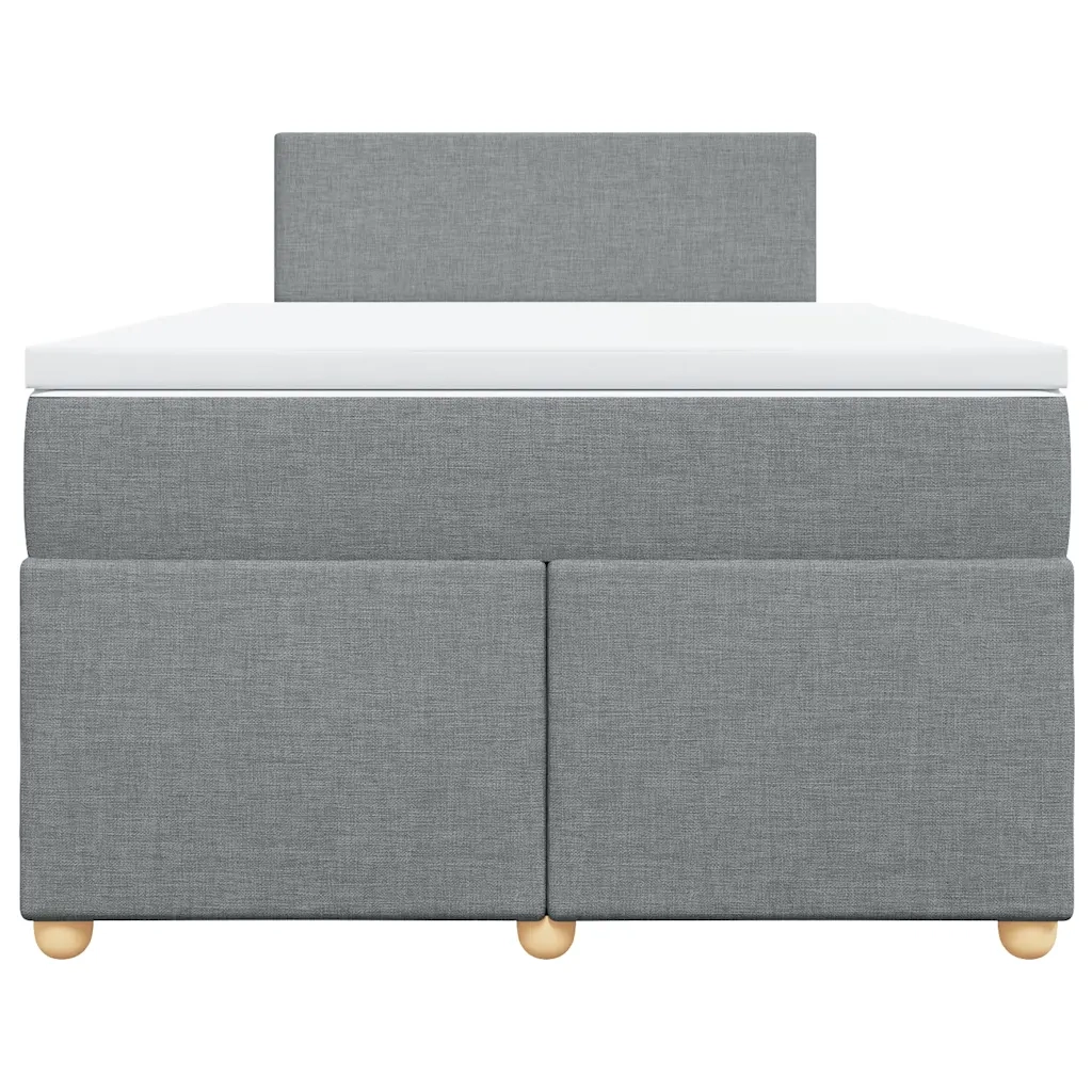 Giroletto a Molle con Materasso Grigio Chiaro 120x190cm Tessuto 3286612