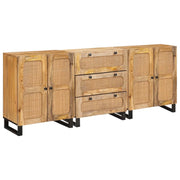 Credenza 3 pcs Marrone 180 x 33 x 75 cm Legno di mango massello 3310059
