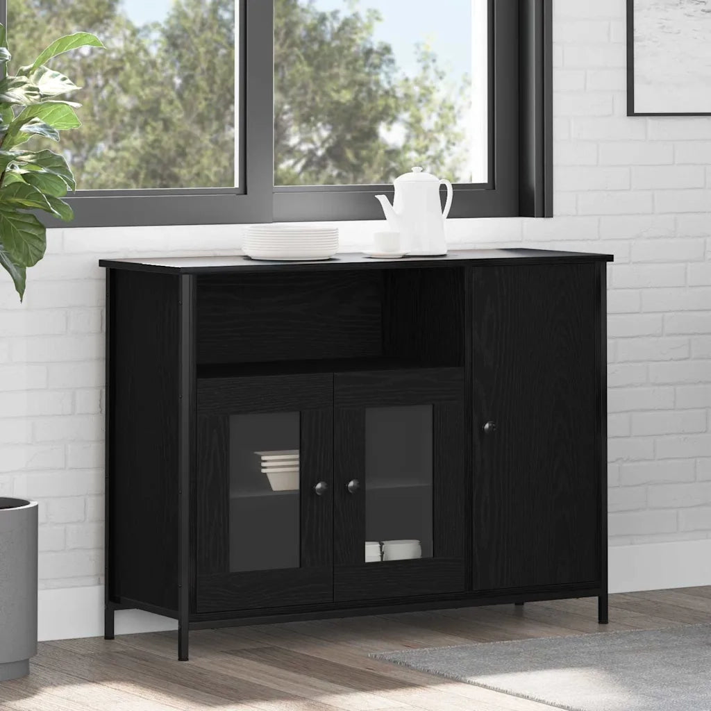 Credenza Rovere Nero 100 x 35 x 75 cm 869093