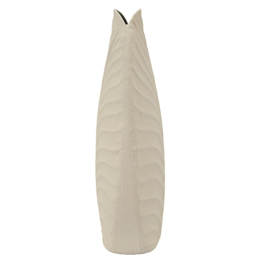 Vaso Decorativo VKH847, Beige, Metallo, 18x9,5x29,5 cm