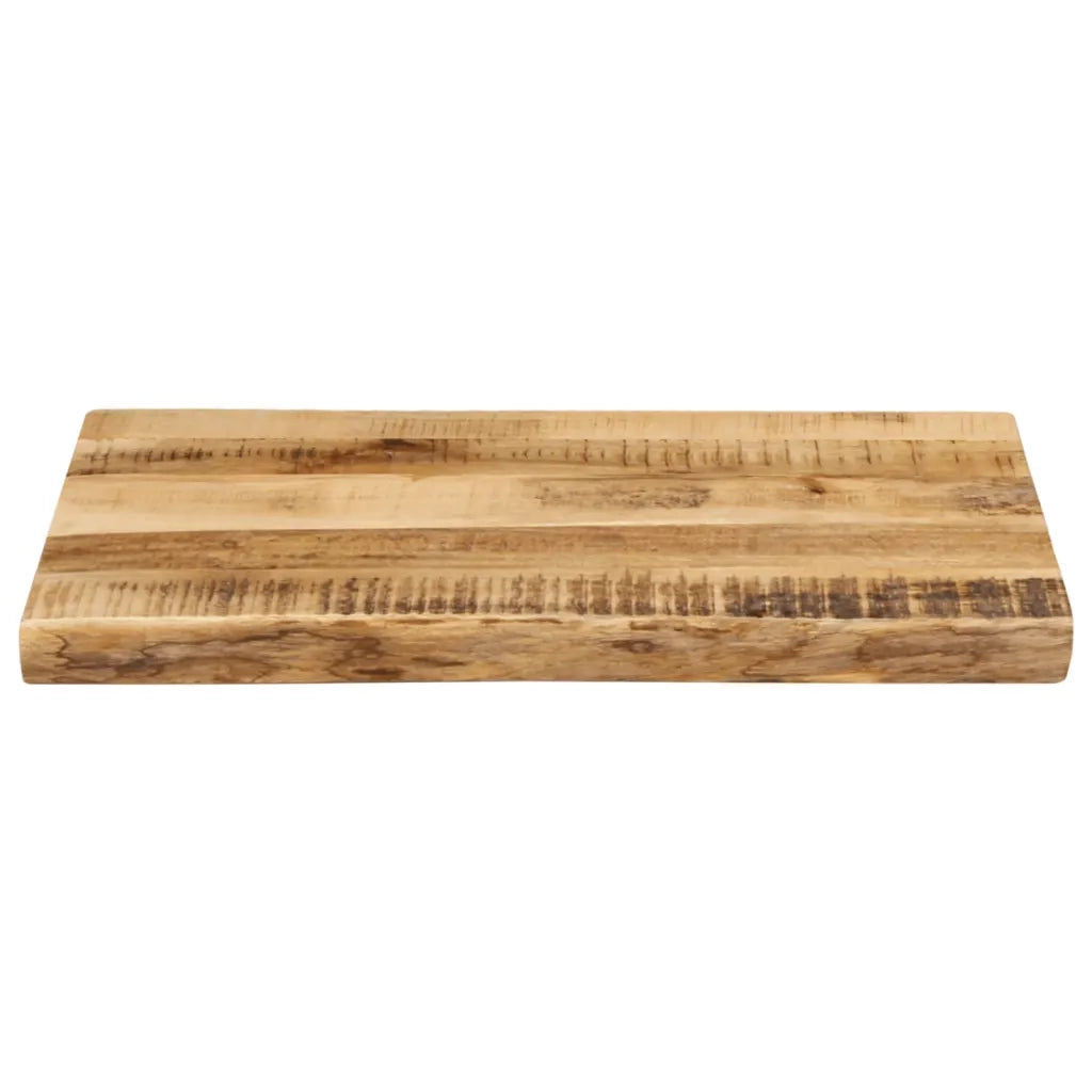 Piano Tavolo Bordi Vivi 60x40x2,5cm Legno Massello Mango Grezzo