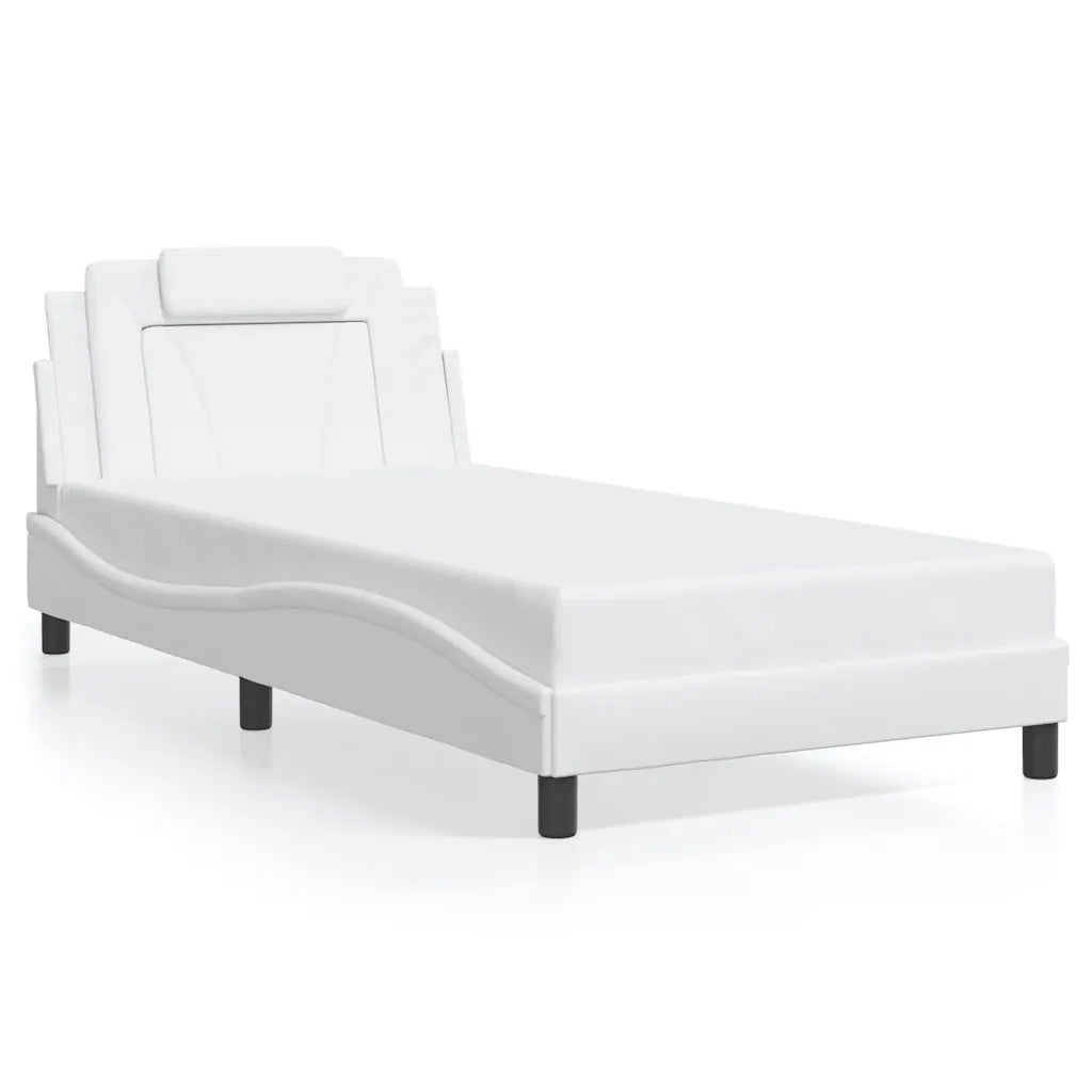 Giroletto Viana senza Materasso Bianco 100x200 cm in Similpelle 3208076