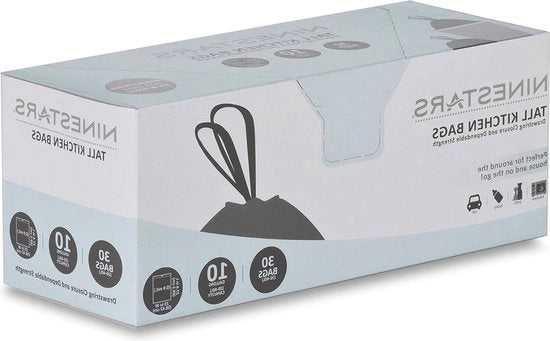 Sac di Rifiuti Resistenti Bianchi con Cerniera con Corda - NSTB-10-30