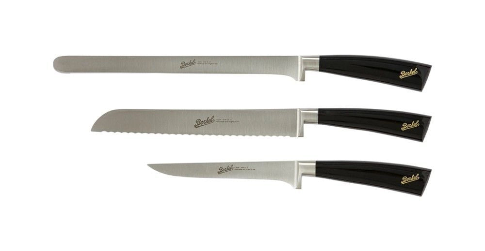 Berkel KEP3HS00SRBGB Elegance Coltello da Cucina Lama in Acciaio Inox 26 cm 3 pz colore Nero