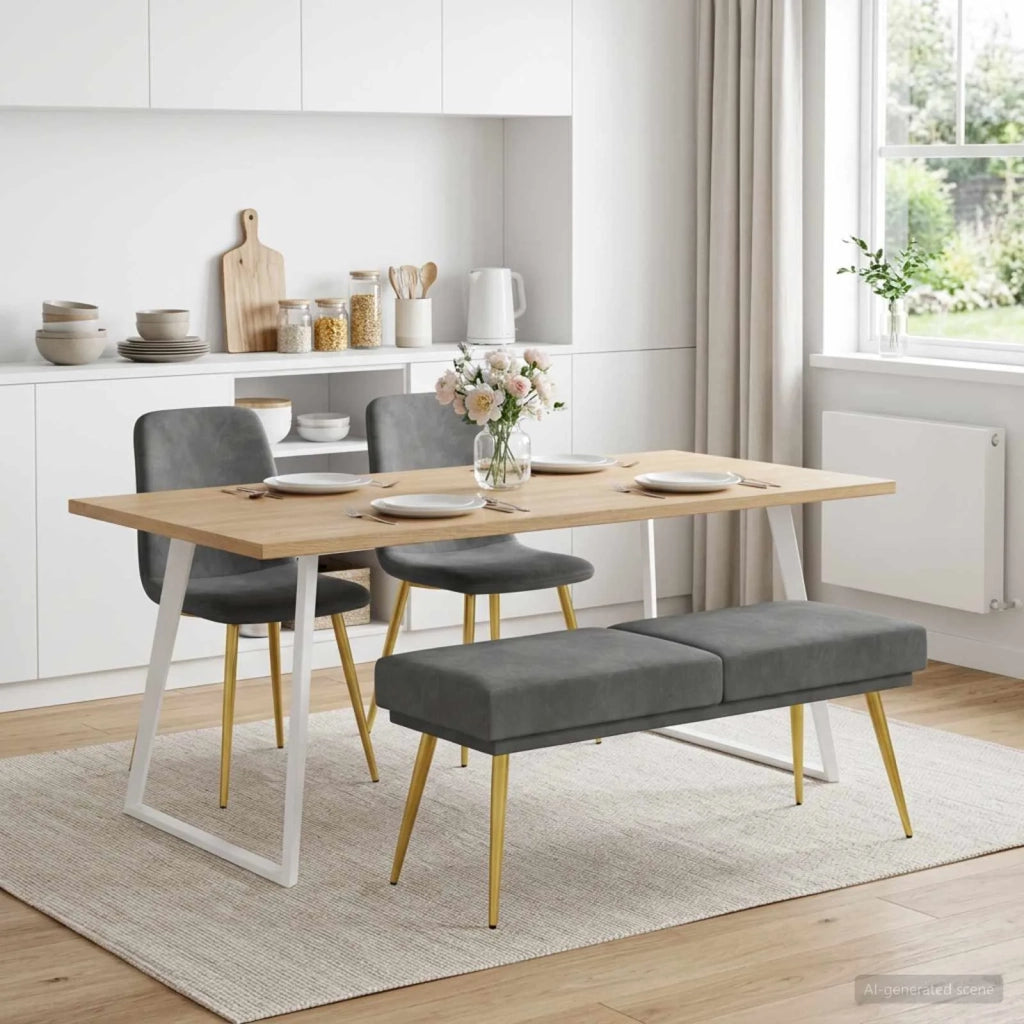 Panchina a doppio strato Grigio Scuro 120 x 45 x 46 cm Velluto 42038586
