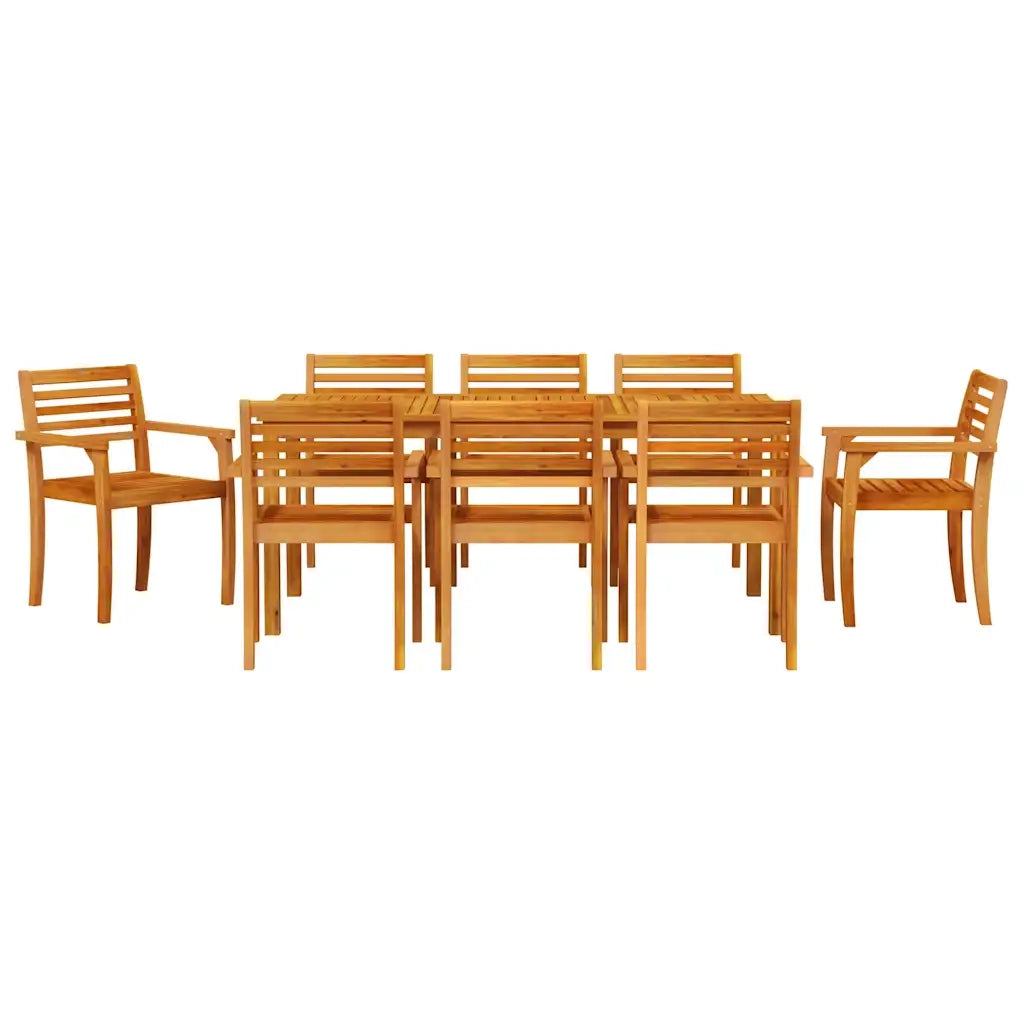 Set da Pranzo per Giardino 9 pcs Marrone 3375674