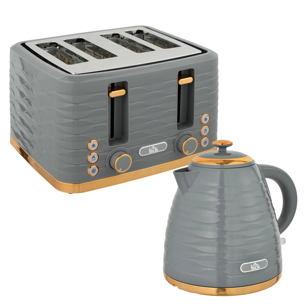 Set Tostapane e Bollitore 2 in 1 ¨C Xylo ¨C 7 Livelli Doratura, Grigio