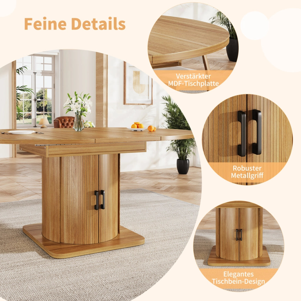 TAVOLO Allungabile 118-158 cm MDF Marrone scuro