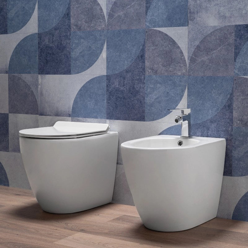 Sanitari Bagno Filo muro con Copriwc Soft Close e Bidet| Kerm
