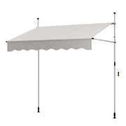 Tenda da sole regolabile in altezza con manovella per finestre e porte, Tenda da sole 200 x 300 cm Beige-Tende parasole