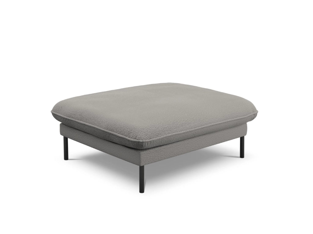Cosmopolitan Design - Pouf "Vienna" in bouclé grigio 