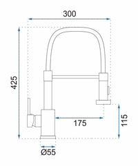 Rubinetto Da Cucina Rea Colin Brush Copper